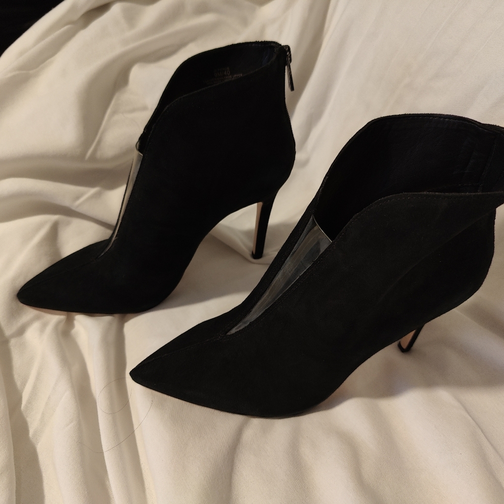 Jessica Simpson JS-Piercie Black Suede Booties Size 9